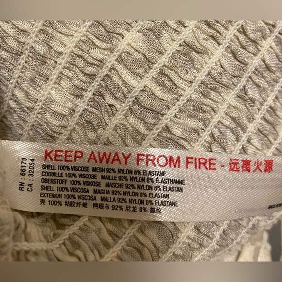 Free People Bardot Bodysuit in Ivory Combo X-Small Women's Cami Top - Picture 10 of 10